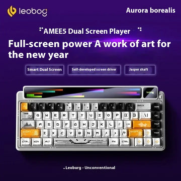 LEOBOG AMG65 Mechanical Keyboard With TFT LED Screen 3mode RGB Hot Swap